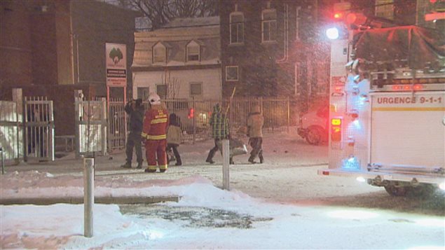 Les pompiers sont intervenus tout d'abord en Basse-Ville, dans le quartier Saint-Roch.