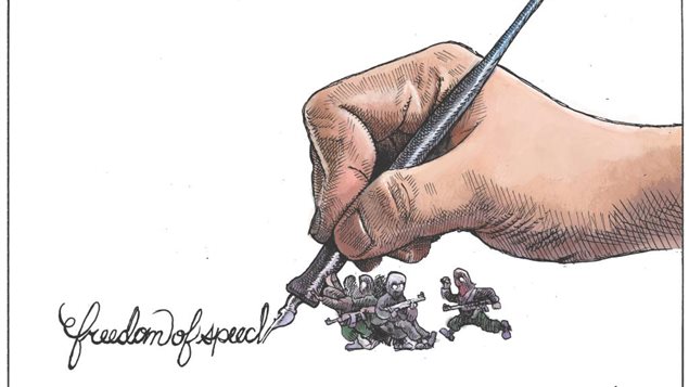 La caricature de Michael de Adder, qui sera publiée jeudi dans le Chronicle Herald d'Halifax