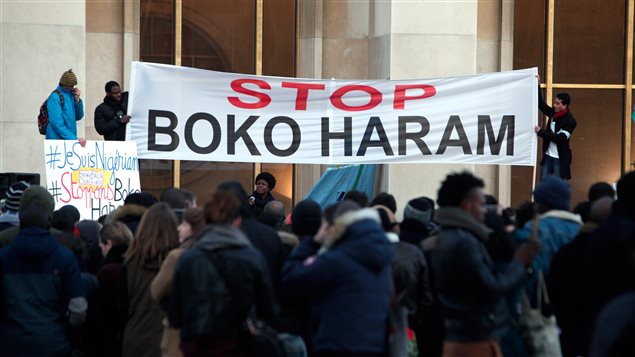 Manifestation à Paris pour réclamer une intervention contre Boko-Haram.