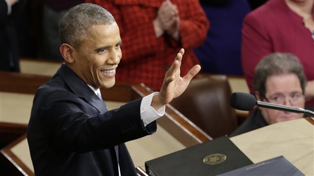 Barack Obama lors de son discours sur l'état de l'Union