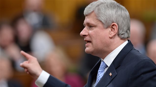 Le premier ministre Stephen Harper à la Chambre des communes Le premier ministre Stephen Harper à la Chambre des communes