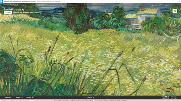 Green Field, 1889 de Vincent van Gogh (détails) Green Field, 1889 de Vincent van Gogh (détails)