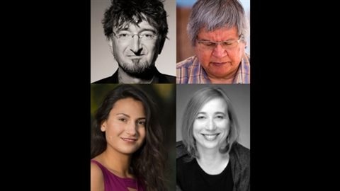 Quatre récentes victimes de la route en Saskatchewan en février dernier : Michael Green (en haut à gauche), Narcisse Blood (en haut à droite), Lacy Morin-Desjarlais (en bas à gauche) et Michele Serada (en bas à droite). 