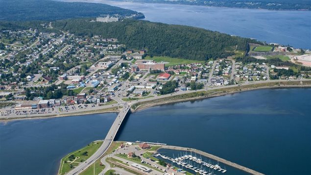 Vue aérienne de la ville de Gaspé Vue aérienne de la ville de Gaspé