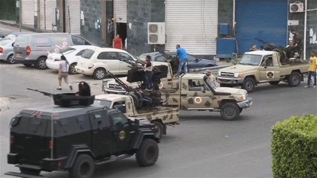 Las fuerzas de seguridad libias en Tripoli.