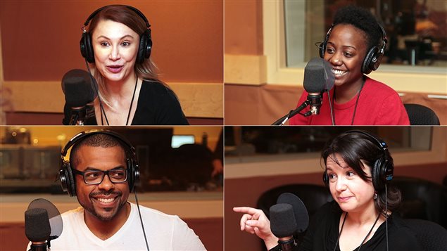 À partir d'en haut à gauche, dans le sens horaire : Luiza Cocora, Dayane Ntibarikure, Talia Hallmona et Frédéric Pierre À partir d'en haut à gauche, dans le sens horaire : Luiza Cocora, Dayane Ntibarikure, Talia Hallmona et Frédéric Pierre