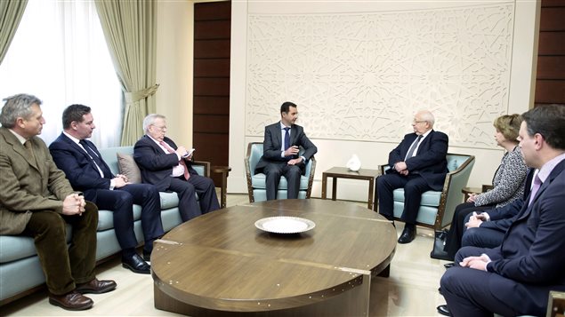 لقاء الوفد الفرنسي بالرئيس السوري بشار الأسد