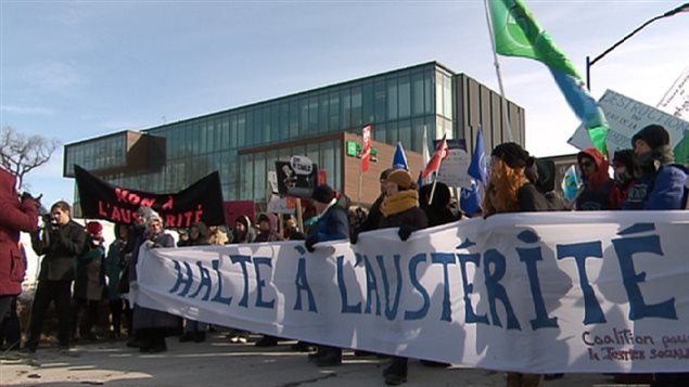مظاهرة ضد التقشف في كيبك 