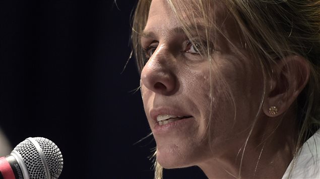 Sandra Arroyo Salgado,en conferencia de prensa