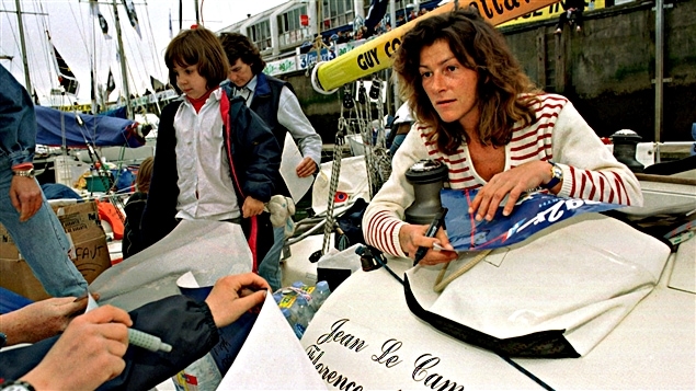 Florence Arthaud en la Ruta del Ron en 1996