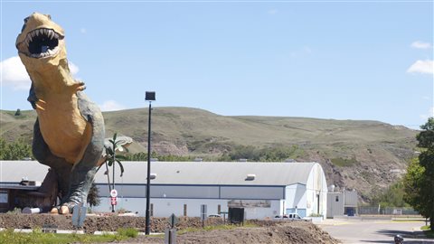 La réplique d'un dinosaure à Drumheller, en Alberta