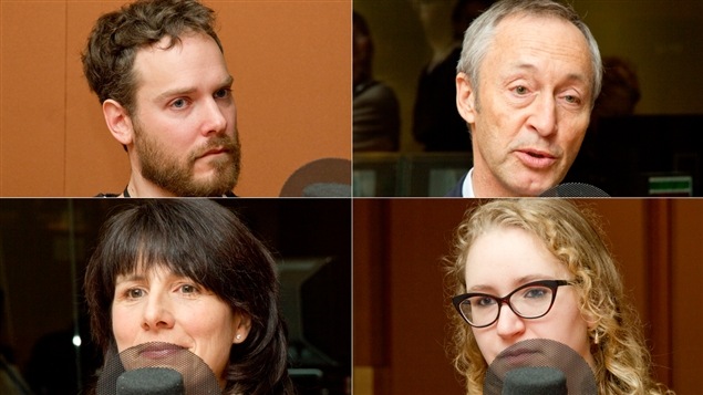 De gauche à droite et de haut en bas : le bénévole Julien Tardif, le codirecteur de Je compte Montréal, James McGregor, la présidente et chef de la direction de Gaz Métro, Sophie Brochu et la bénévole Aliénor Lemieux De gauche à droite et de haut en bas : le bénévole Julien Tardif, le codirecteur de Je compte Montréal, James McGregor, la présidente et chef de la direction de Gaz Métro, Sophie Brochu et la bénévole Aliénor Lemieux