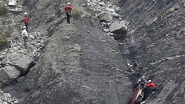 Germanwings客机坠毁现场。