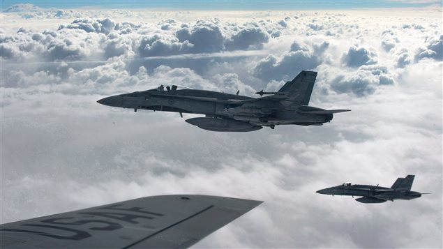 Des CF-18 de la Royal Canadian Air Force se dirigent vers l’Irak.