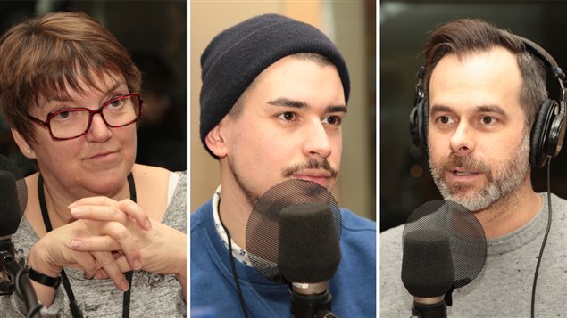 Lise Tremblay, Emmanuel Dubois, alias Koriass, et Nicolas Tittley Lise Tremblay, Emmanuel Dubois, alias Koriass, et Nicolas Tittley