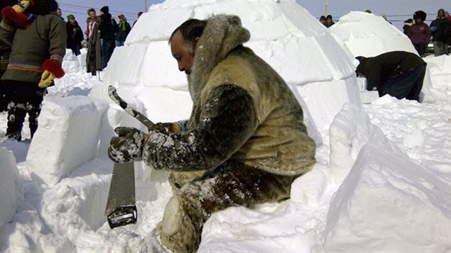 Un des événements les plus courus du Toonik Tyme, le concours de construction d'igloo
