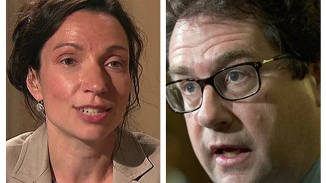 Martine Ouellet et Bernard Drainville. Martine Ouellet et Bernard Drainville.