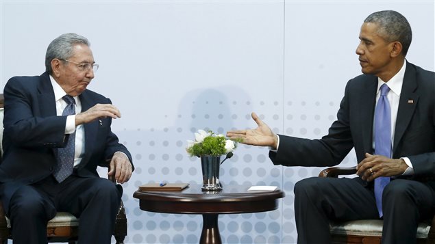 Raúl Castro et Barack Obama