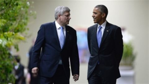 Stephen Harper et Barck Obama ne se sont parlé que quelques instants...