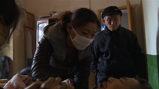 Les proches de Liu Difan à son chevet. L'homme de 62 ans a été terrassé par le cancer.