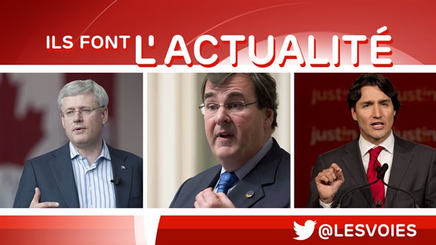 Stephen Harper, François Blais et Justin Trudeau Stephen Harper, François Blais et Justin Trudeau