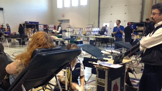 Colecta de donación voluntaria de sangre