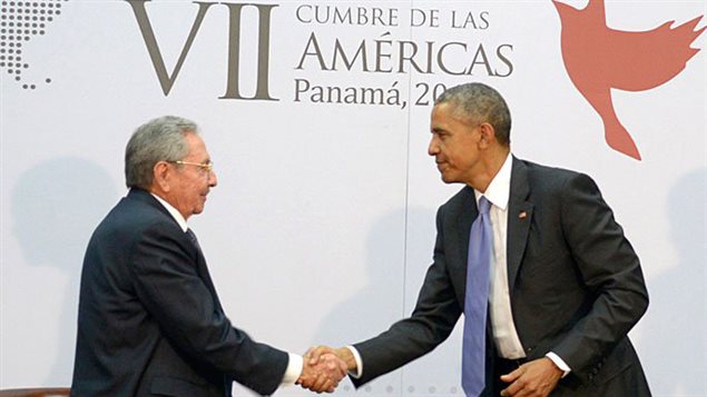 Los presidentes de Cuba y Estados Unidos, Raúl Castro  y Barack Obama.