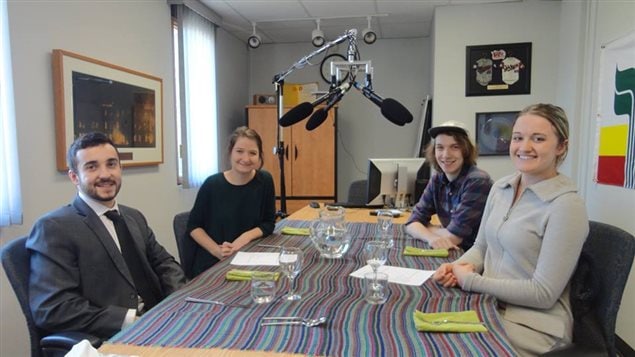 Jacques de Moissac, Chloé Freynet Gagné, Mitchell van Ineveld et Sarah Gagné. Jacques de Moissac, Chloé Freynet Gagné, Mitchell van Ineveld et Sarah Gagné.