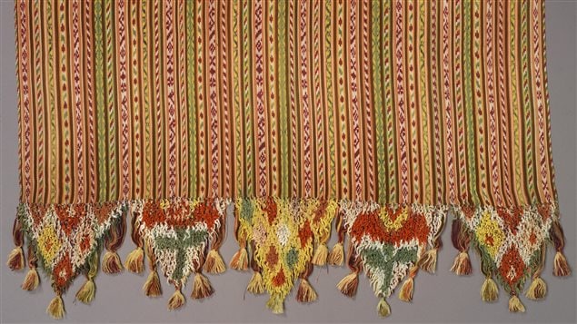Rebozo tejido entre 1825 y 1875