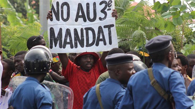 Manifestation dans la capital du Burundi contre le président Pierre Nkurunziza