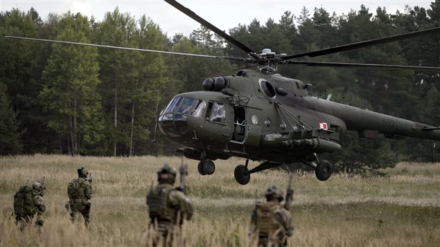 Un helicóptero MI-17 durante un ejercicio de la OTAN.