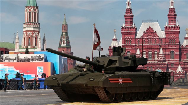 New Russian Armata tank is driven during the Victory Parade marking the 70th anniversary of the defeat of the Nazis in World War II, in Red Square, Moscow, Russia.