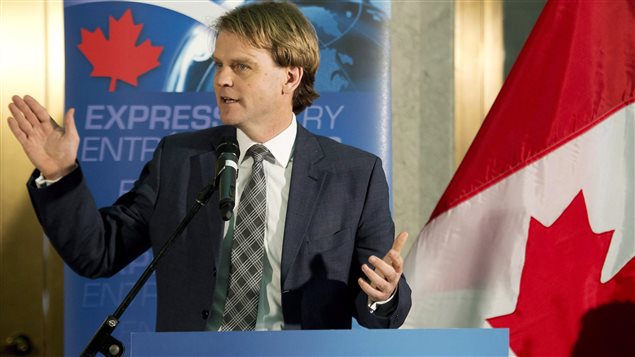 Canada's Citizenship and Immigration Minister Chris Alexander provides an update in Toronto on April 10, 2015 on the successes of Express Entry.