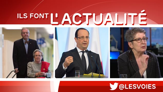 Réal Cloutier, François Hollande et Lise Bissonnette Réal Cloutier, François Hollande et Lise Bissonnette