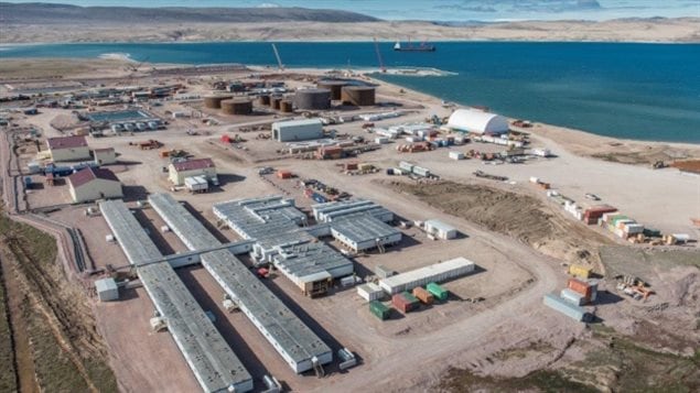 A view of Baffinland Iron Mine's camp at Milne Inlet in Nunavut in August 2014