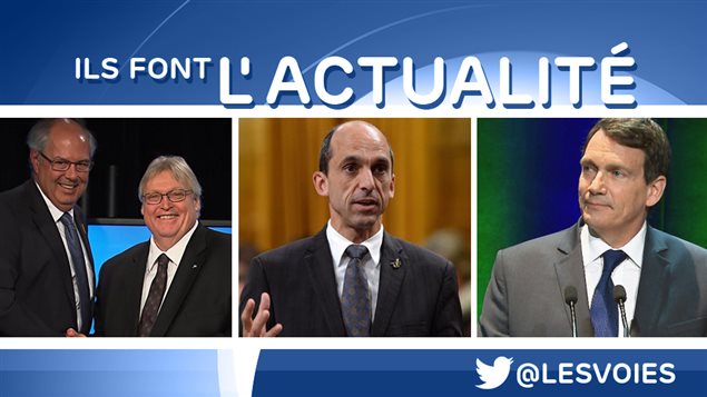 Gaétan Barrette, Steven Blaney et Pierre-Karl Péladeau Gaétan Barrette, Steven Blaney et Pierre-Karl Péladeau