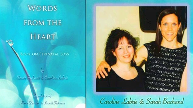 Sarah Bachand, right, and Caroline Labrie in a photo on the cover of their book, Words from the Heart