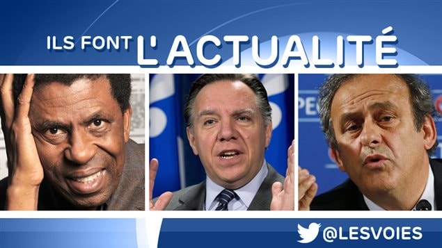 Dany Laferrière, François Legault et Michel Platini Dany Laferrière, François Legault et Michel Platini