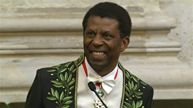Dany Laferrière le jour de son intronisation à l'Académie française