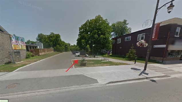 Google street view of Battle of Ridgeway Plaque,