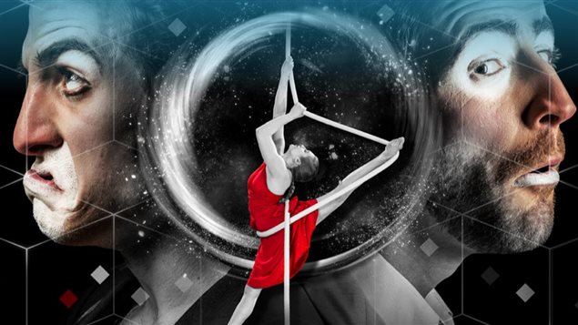 Afiche del más reciente espectáculos de los graduantes de la Escuela Nacional de Circo de Canadá donde se ve a Selene Ballesteros-Minguer en su cuerda aérea