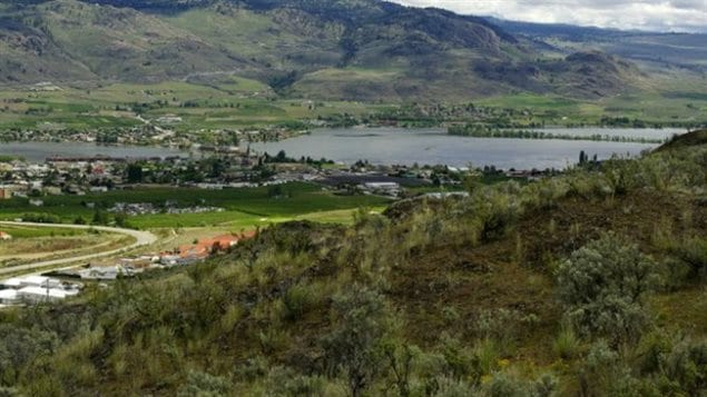La ville d'Osoyoos, dans la Vallée de l'Okanagan