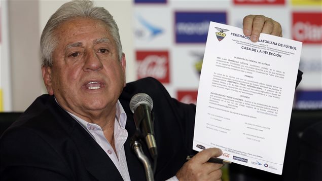 Luis Chiriboga, presidente de la Federación Ecuatoriana de Fútbol, FEF.
