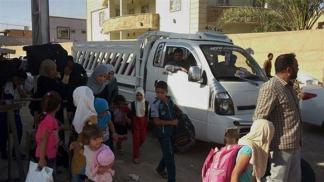 عراقيّون ينزحون عن مدينة الرمادي بعد سقوطها بيد تنظيم