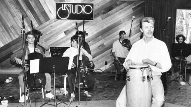 David Bowie recording his album 1984 album 'Tonight' at Le Studio. 