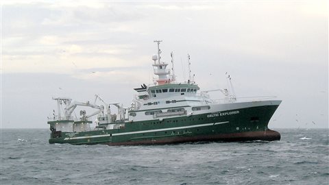 Research Vessel Celtic Explorer which will be mapping the ocane floor from St John's 