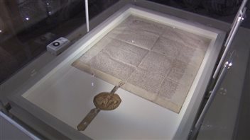 This is the 1300 copy on display in Gatineau, at Canada's Museum of History
