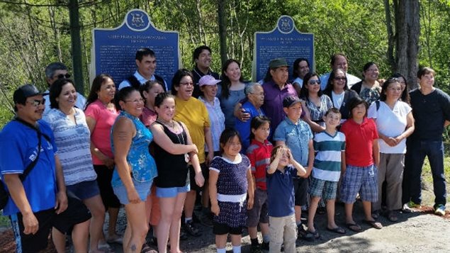 The extended Pegahmagabow family was on hand with the rest of the community to witness their ancestor, Francis Pegahmagabow, finally being recognized