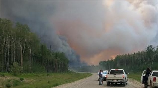  One of the several dozen wildfires burning in Saskatchewan this photo taken about five kilometres from Montreal Lake. 