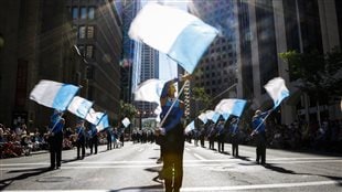 This year's parade in the early morning sunshine of Calgary, Alberta